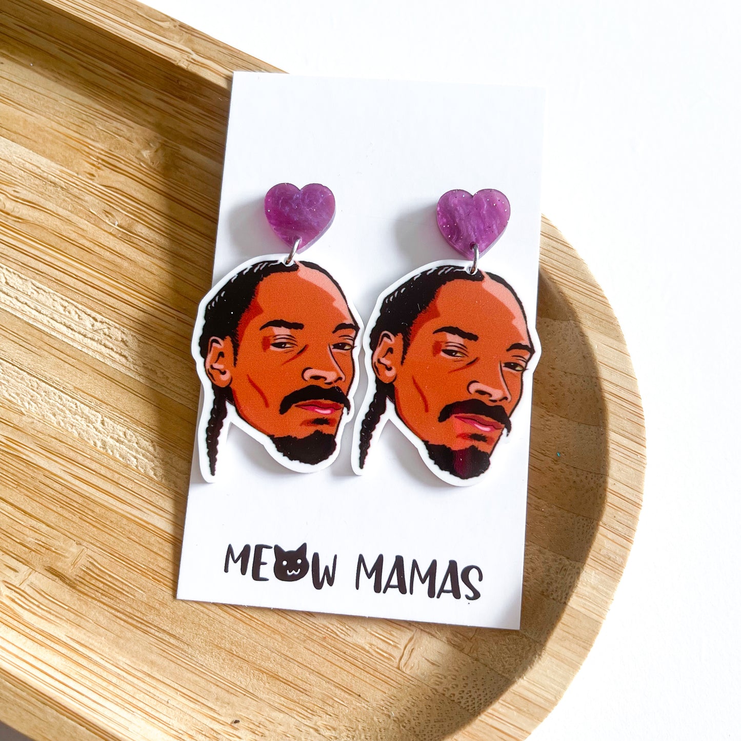 Snoop Dogg dangle earrings