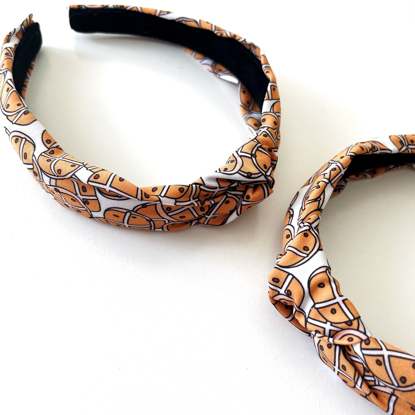 Hot cross bun Top Knot hard headband