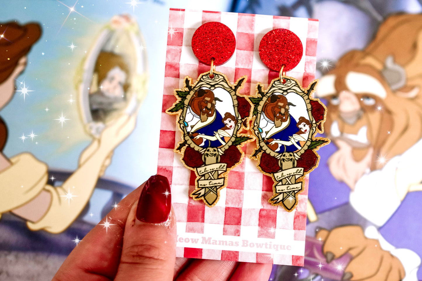Enchanted mirror acrylic earrings