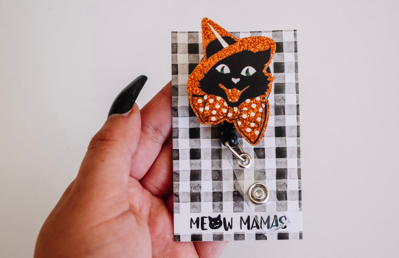 Shadow glitter acrylic Badge reel