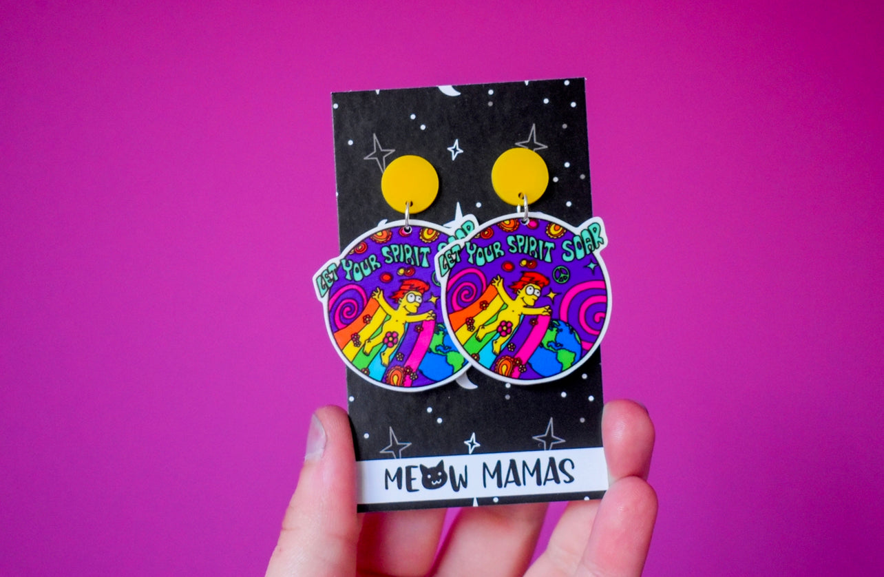 Homer J Simpson dangle earrings
