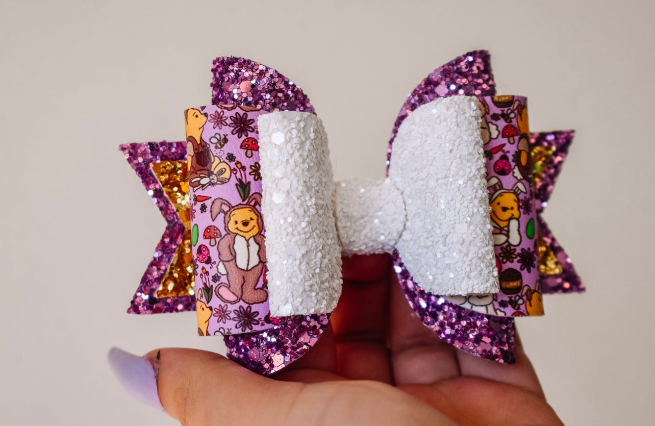 Oh bother Easter large singular bow