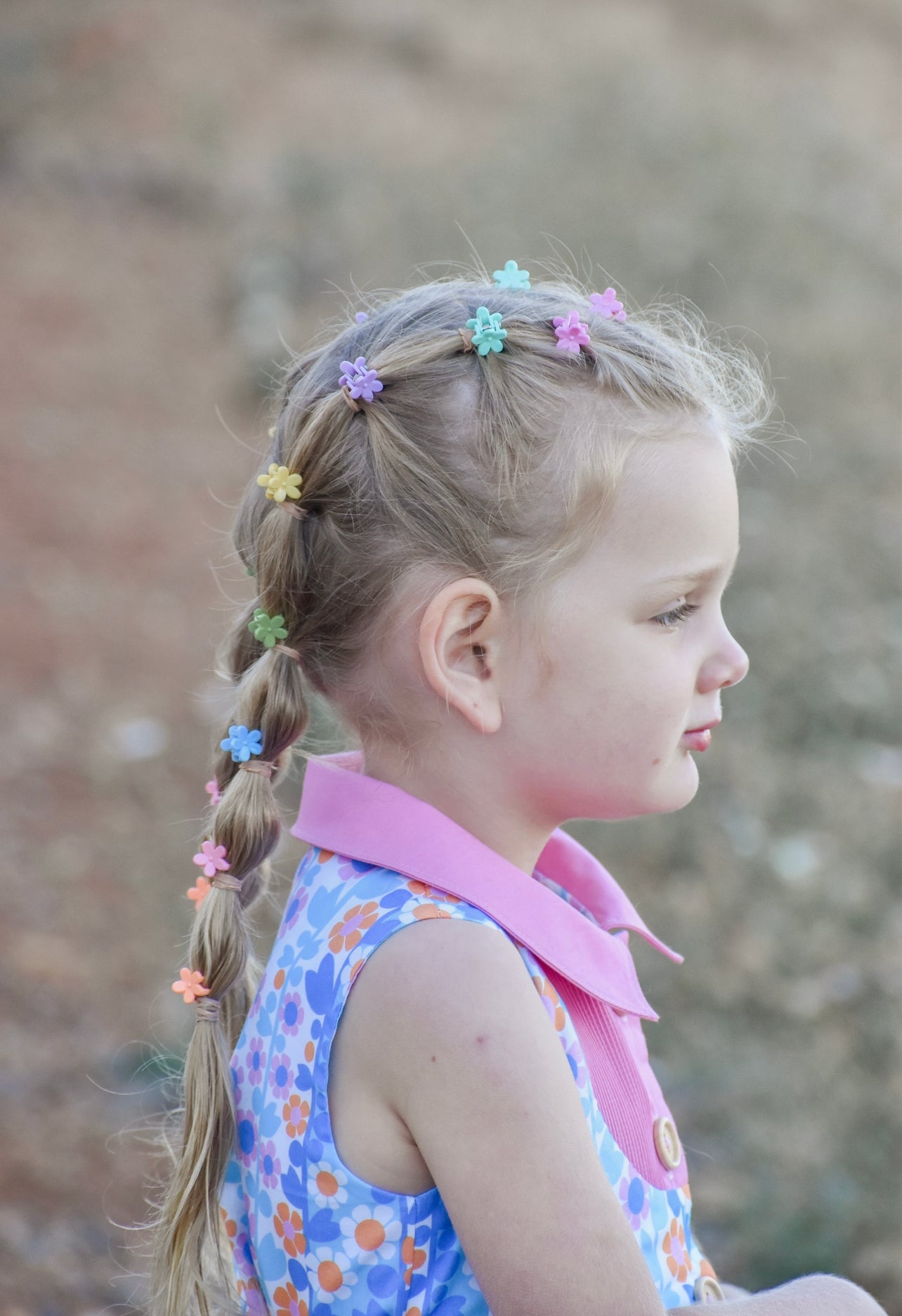 20 Pastel flower mini claw clips