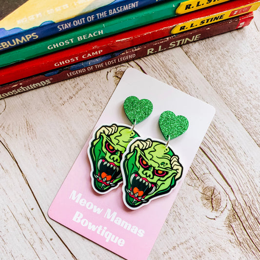 Goosebumps HAUNTED MASK dangle earrings