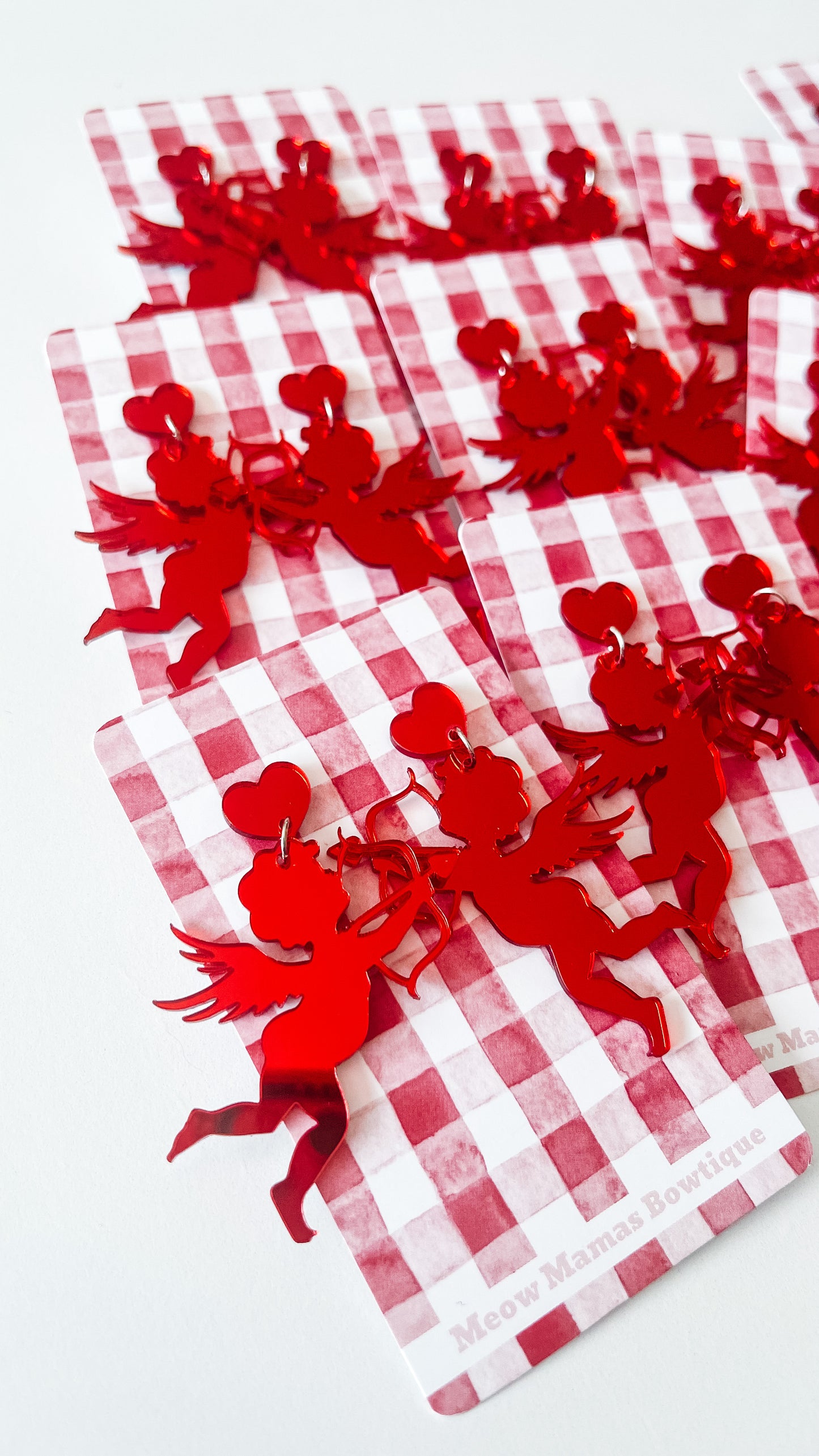 Love struck mirrored dangle earrings