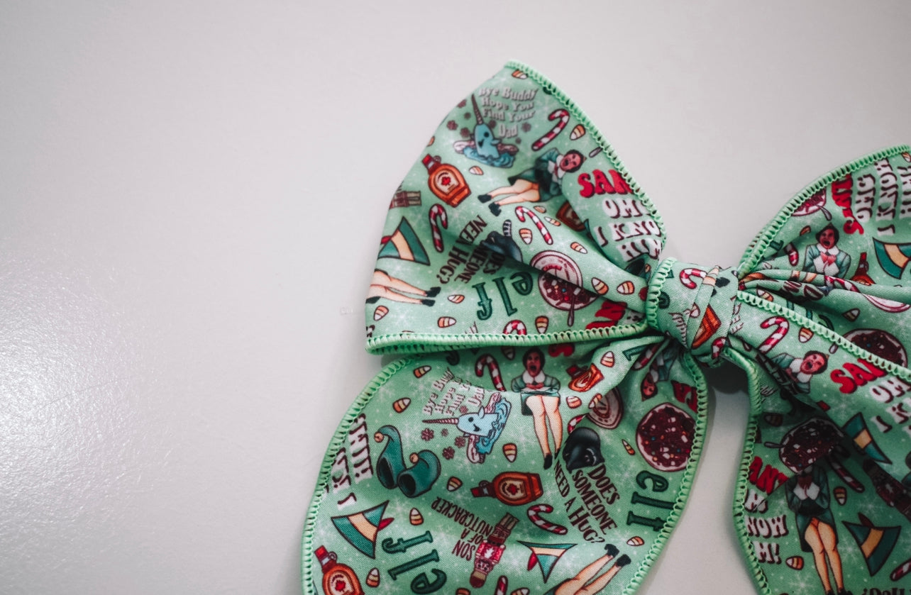 Buddy the elf 5 inch hand tied sailor bow