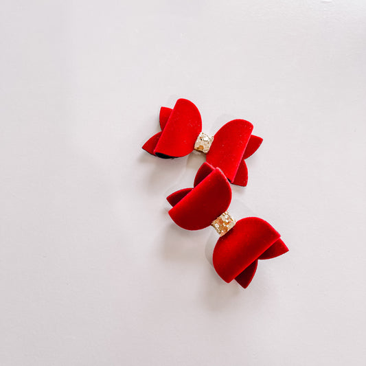 Red plush pigtails