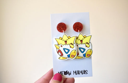 Togepi dangle earrings