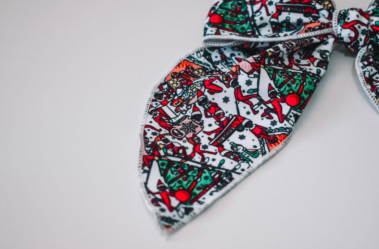 Cheeky elf 5 inch hand tied sailor bow