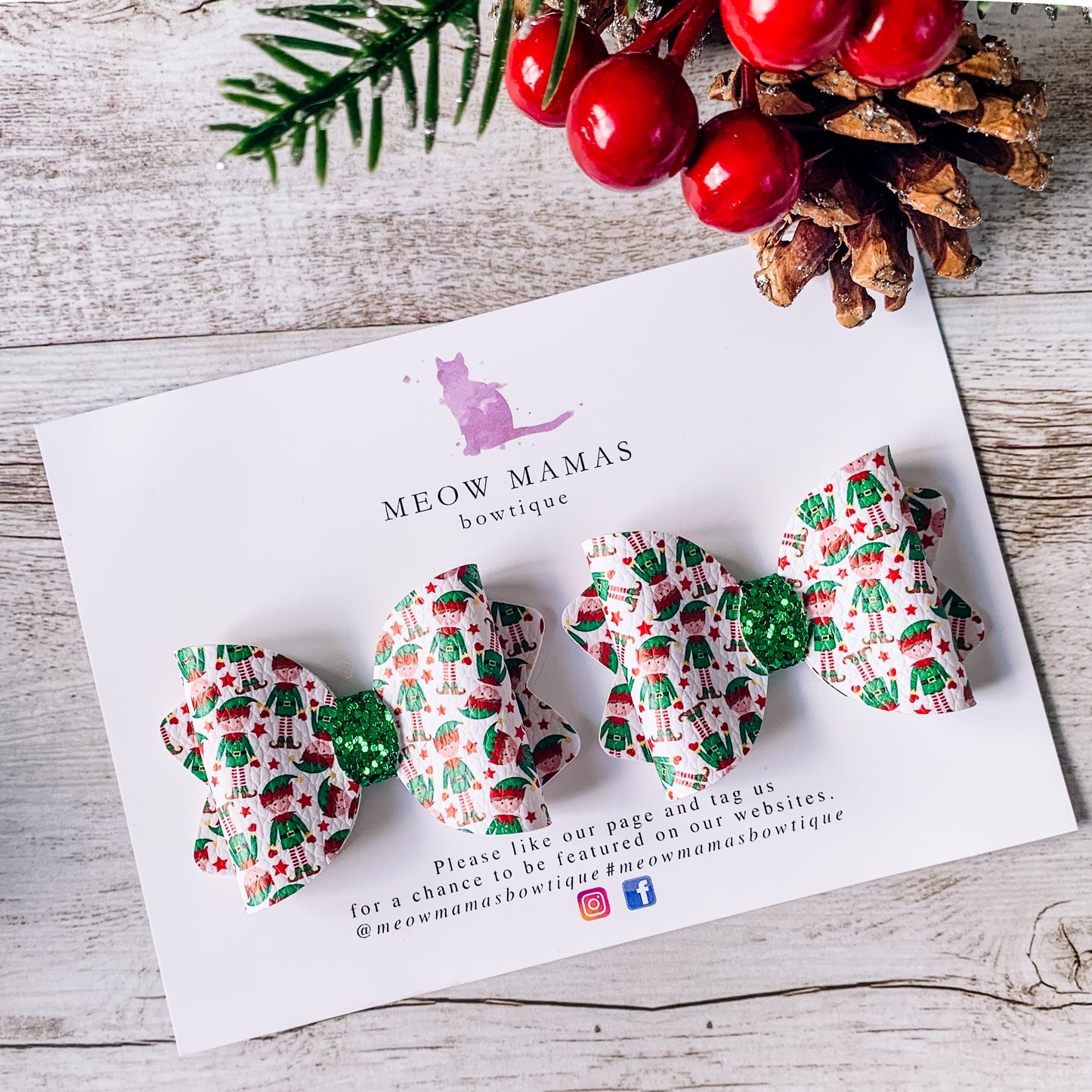 Santa’s little helper pigtails