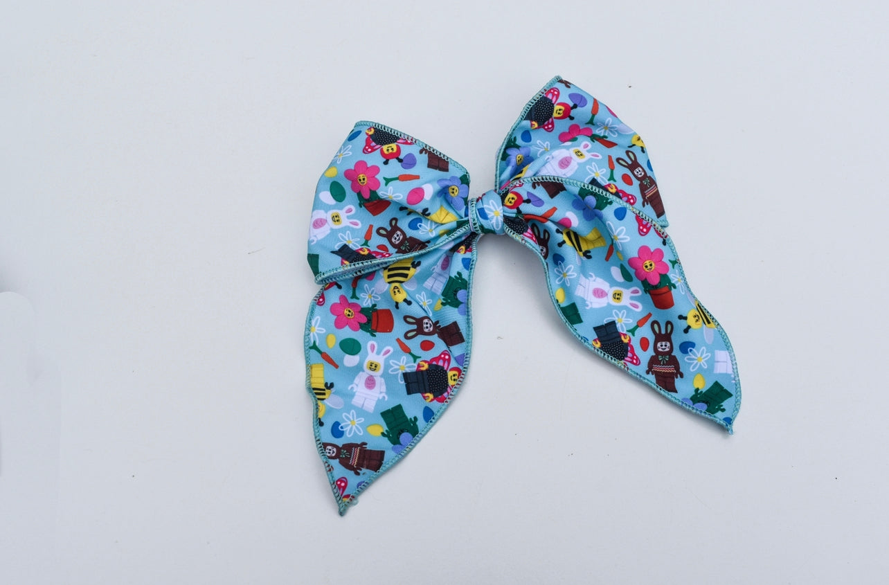 Spring bricks 5 inch hand tied sailor bow