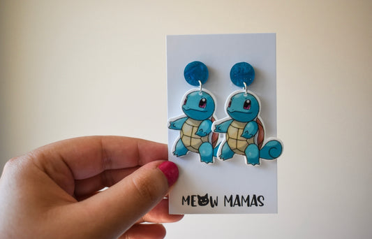 Squirtle dangle earrings