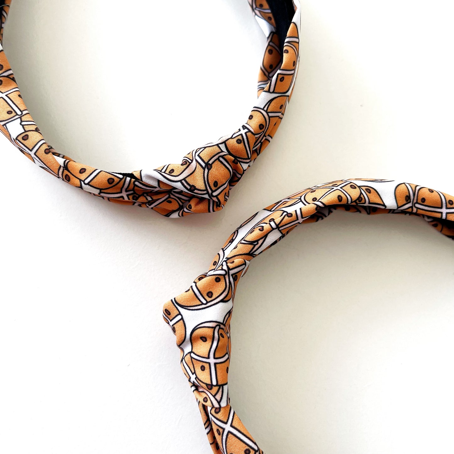 Hot cross bun Top Knot hard headband
