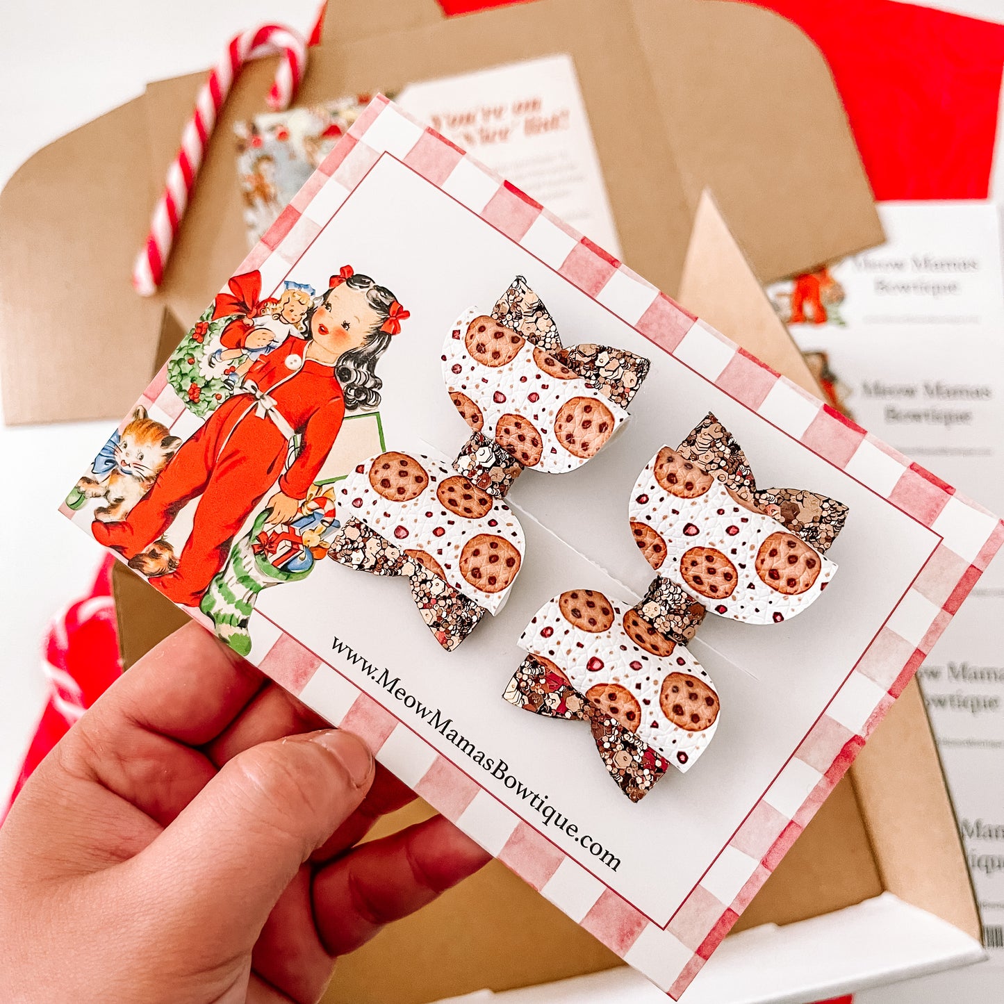 Cookies for Santa pigtail set