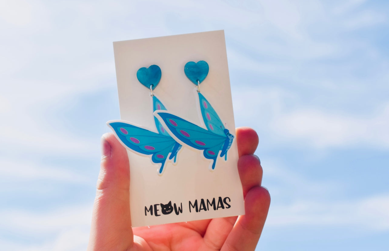 AEIOU dangle earrings