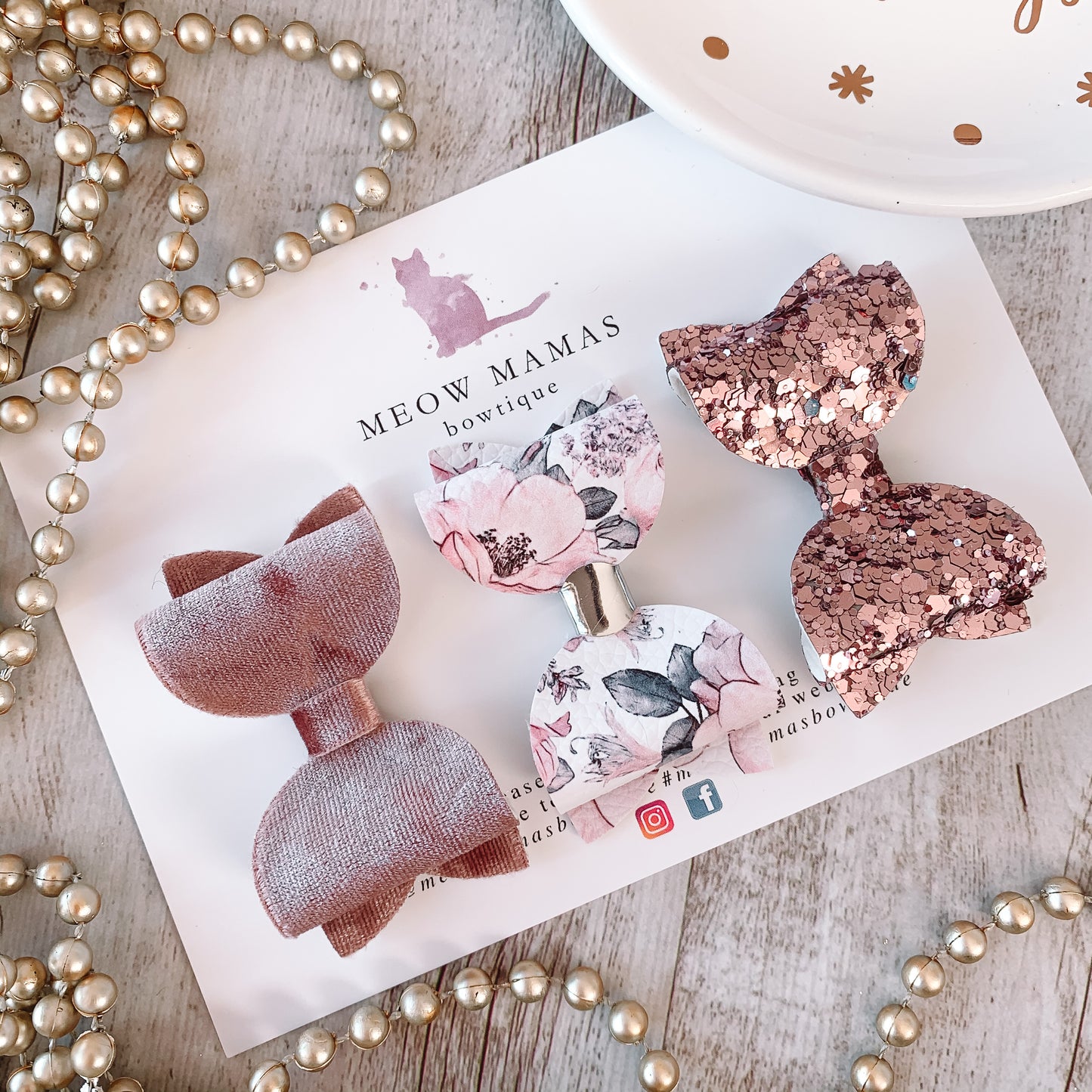Haylee Vintage rose Trio