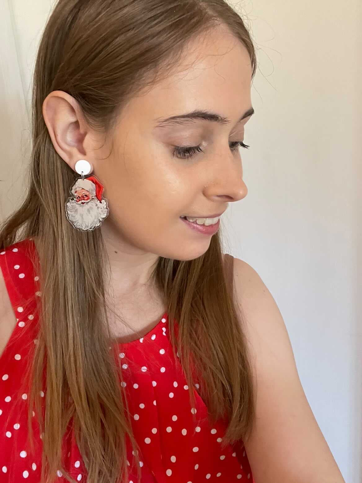 Vintage santa dangles
