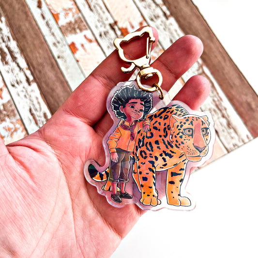 Antonio holographic acrylic keychain