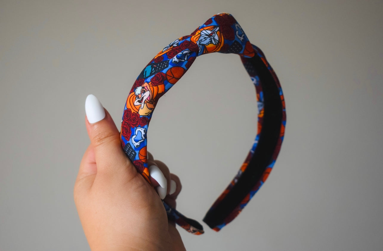 Basketball bunny Top Knot hard headband