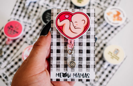 Womb / midwife  Badge reel