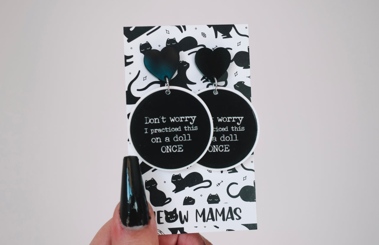 Practise makes the perfect patient nurse dangle earrings