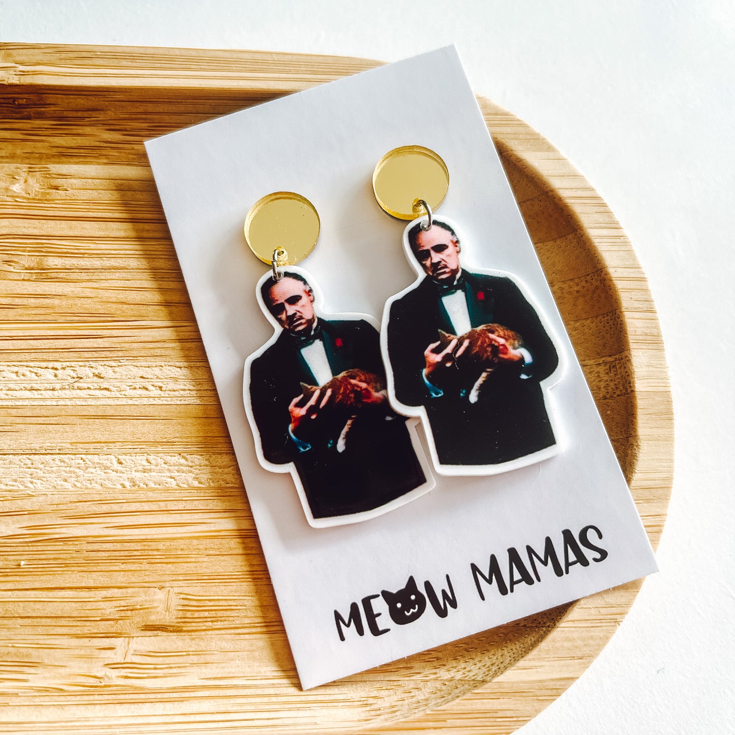 The Godfather dangle earrings