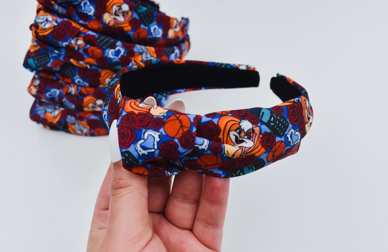 Basketball bunny Top Knot hard headband