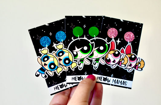 Fighting crime dangle earrings