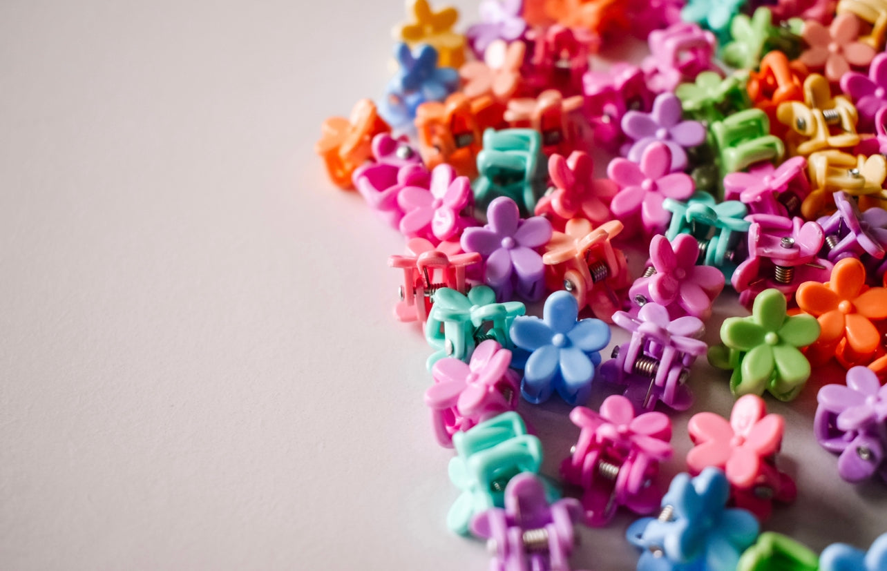 20 Pastel flower mini claw clips