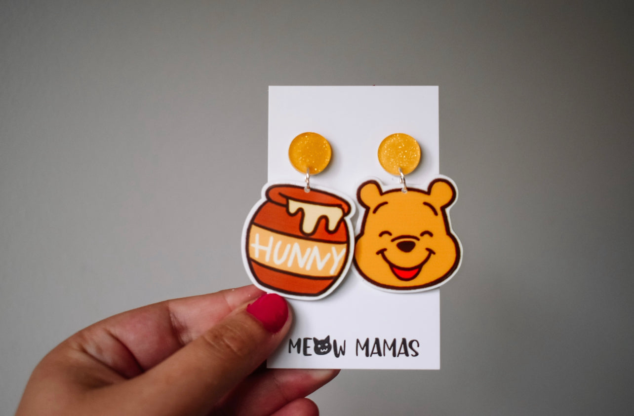 Hunny bear dangle earrings