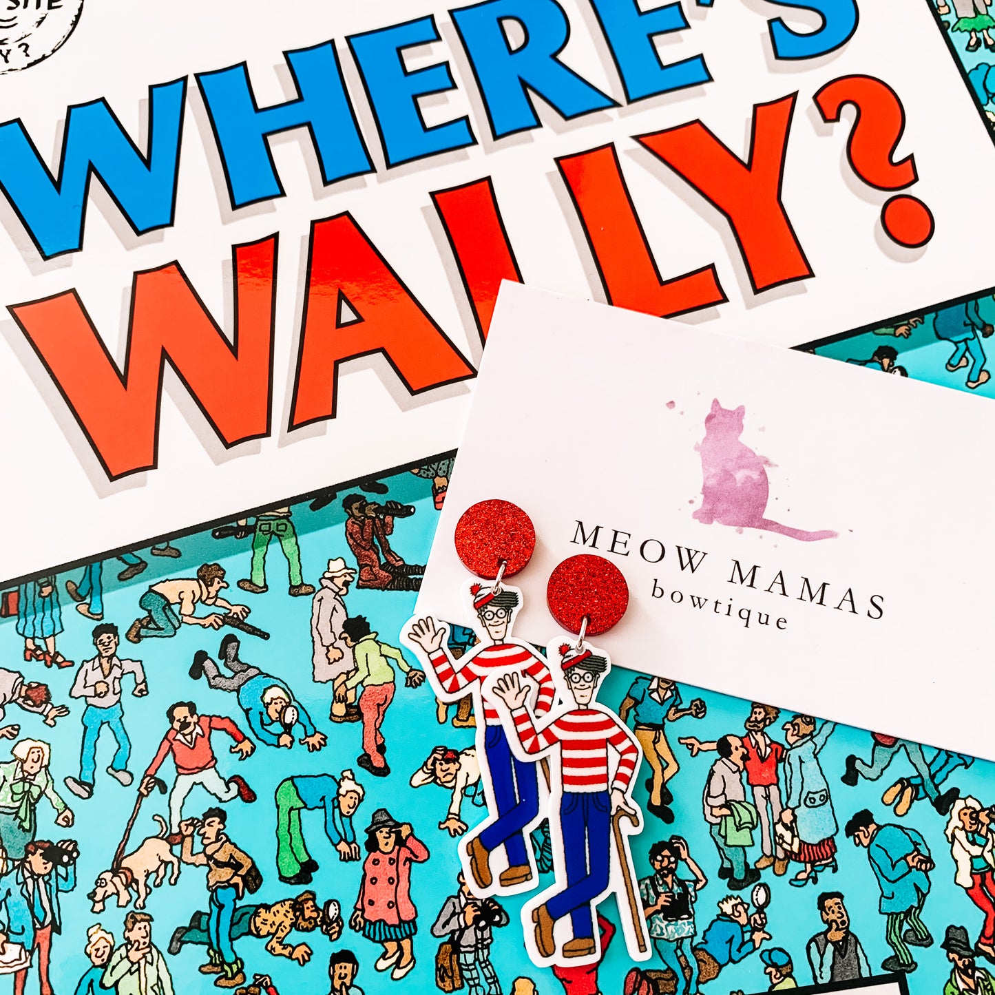Where’s wally dangle earrings