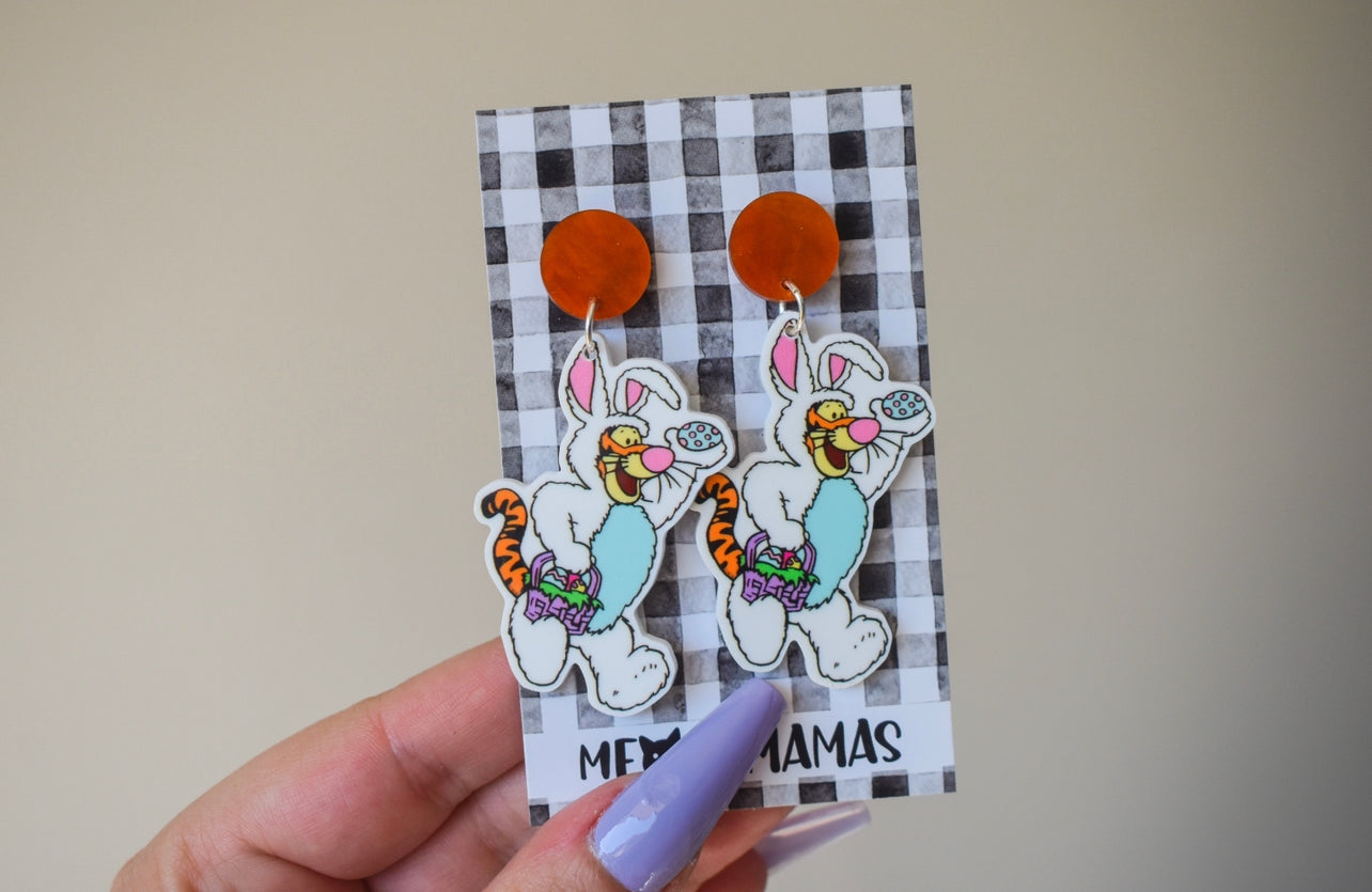Easter tigger dangle earrings