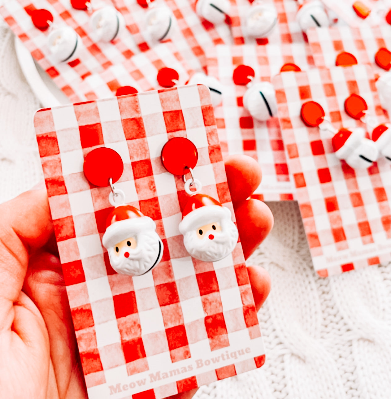 Jingle Santa earrings