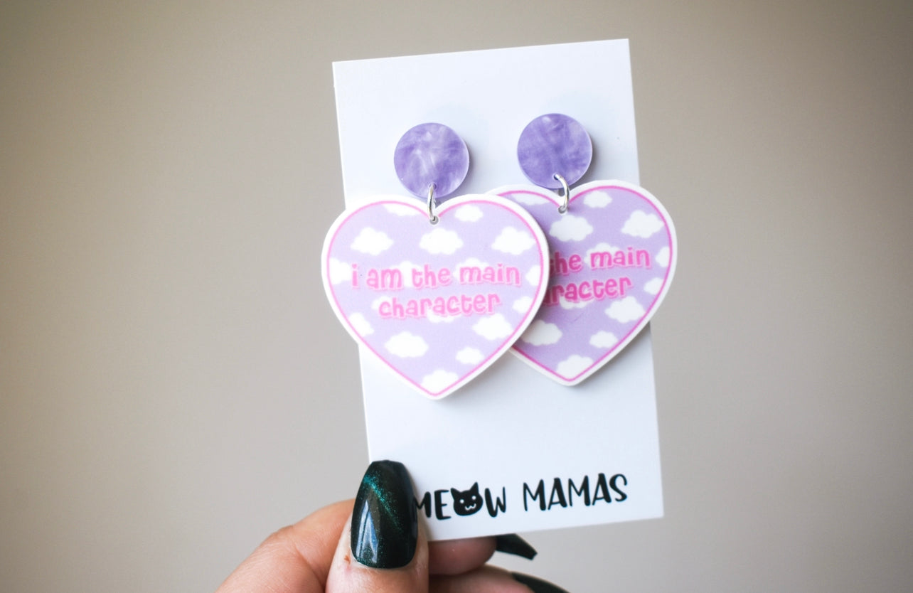 Main character dangle earrings