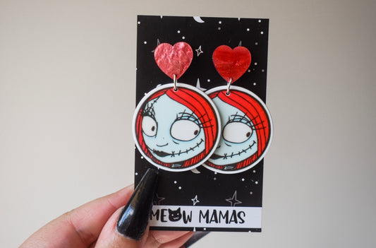 Sally circle dangle earrings