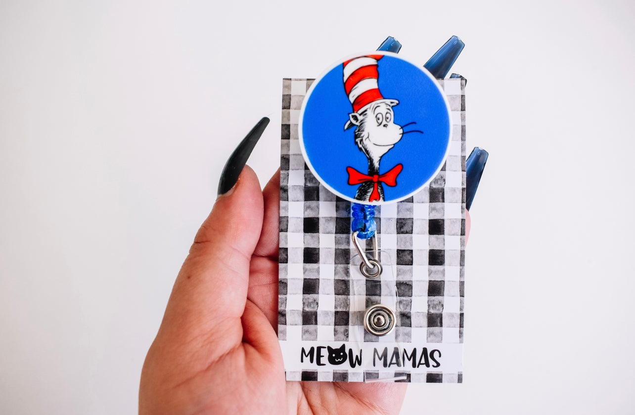 Rhyme cat Badge reel