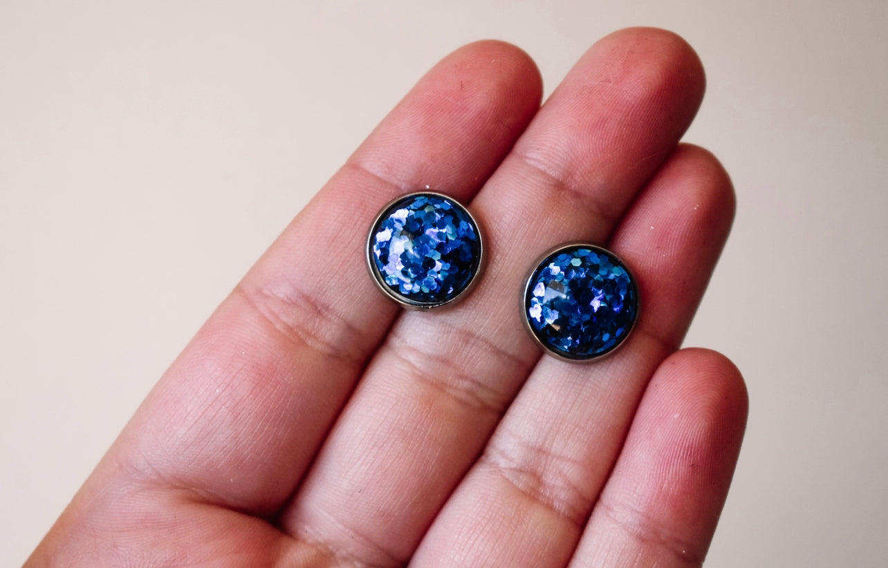 Cobalt blue studs