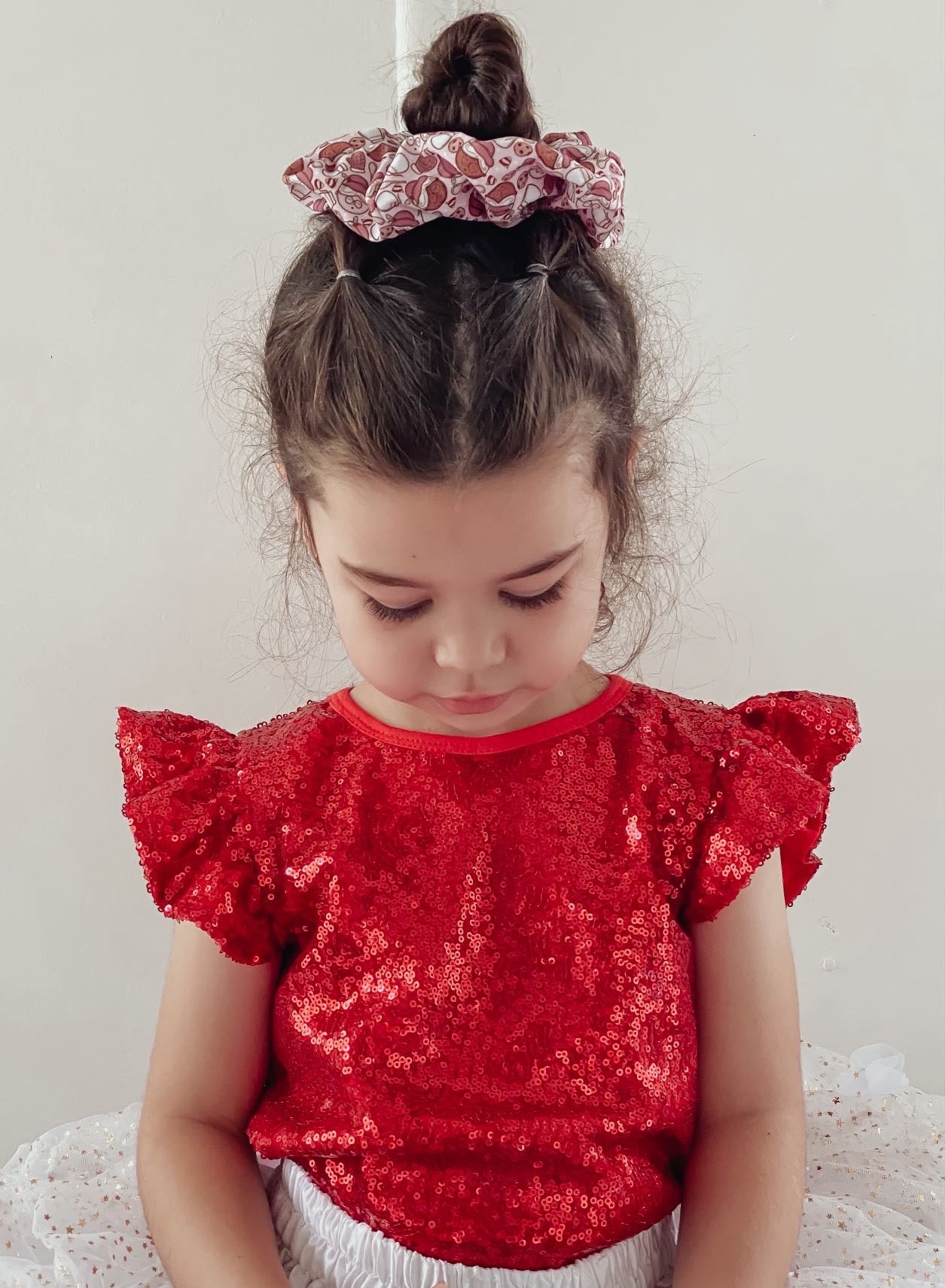 Mrs claus cookies scrunchie