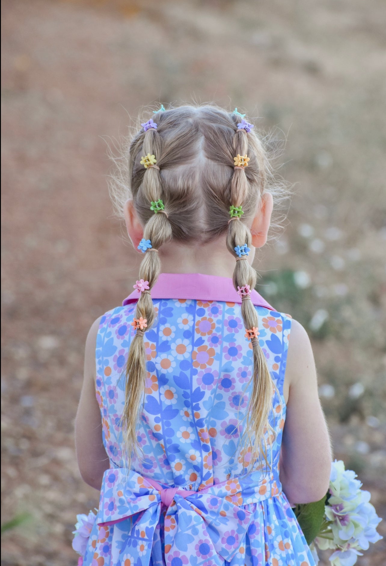 20 Pastel flower mini claw clips