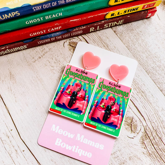 Goosebumps NIGHT OF THE LIVING DUMMY dangle earrings