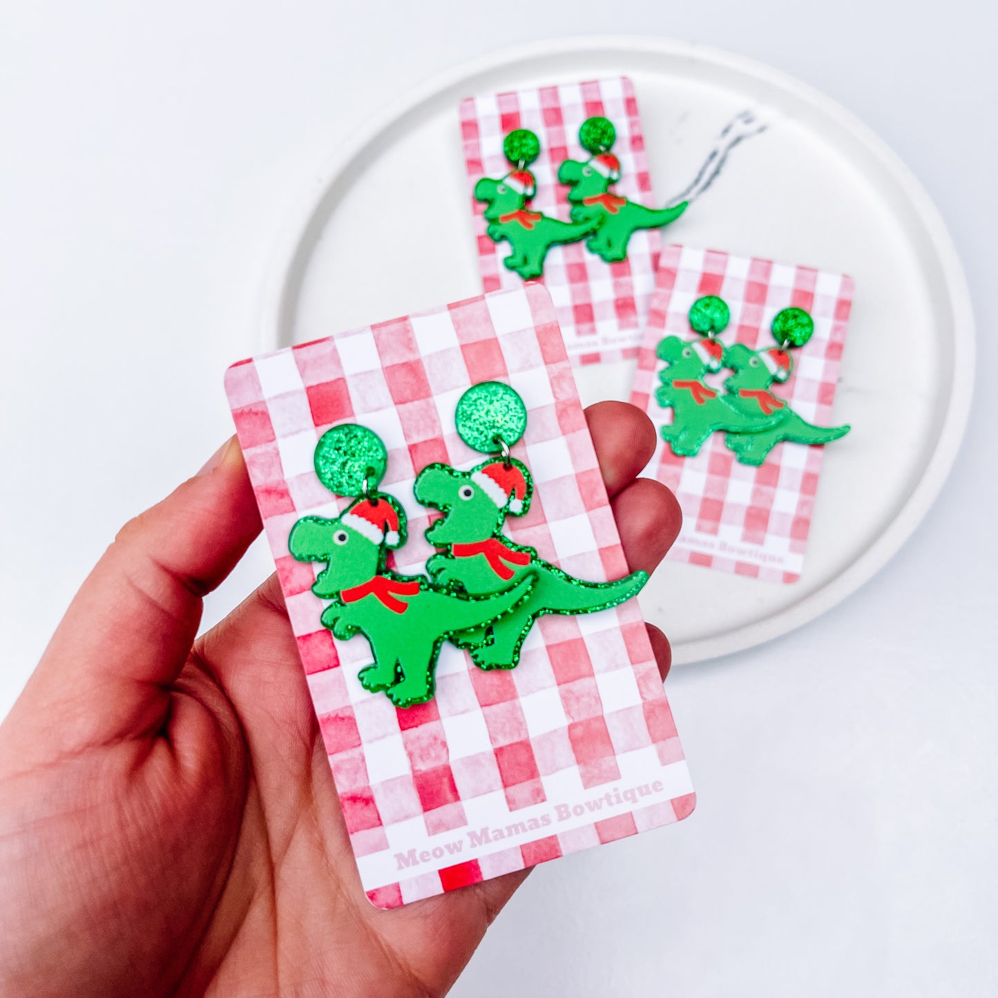 Christmas T-Rex Dinosaur dangles 🦖