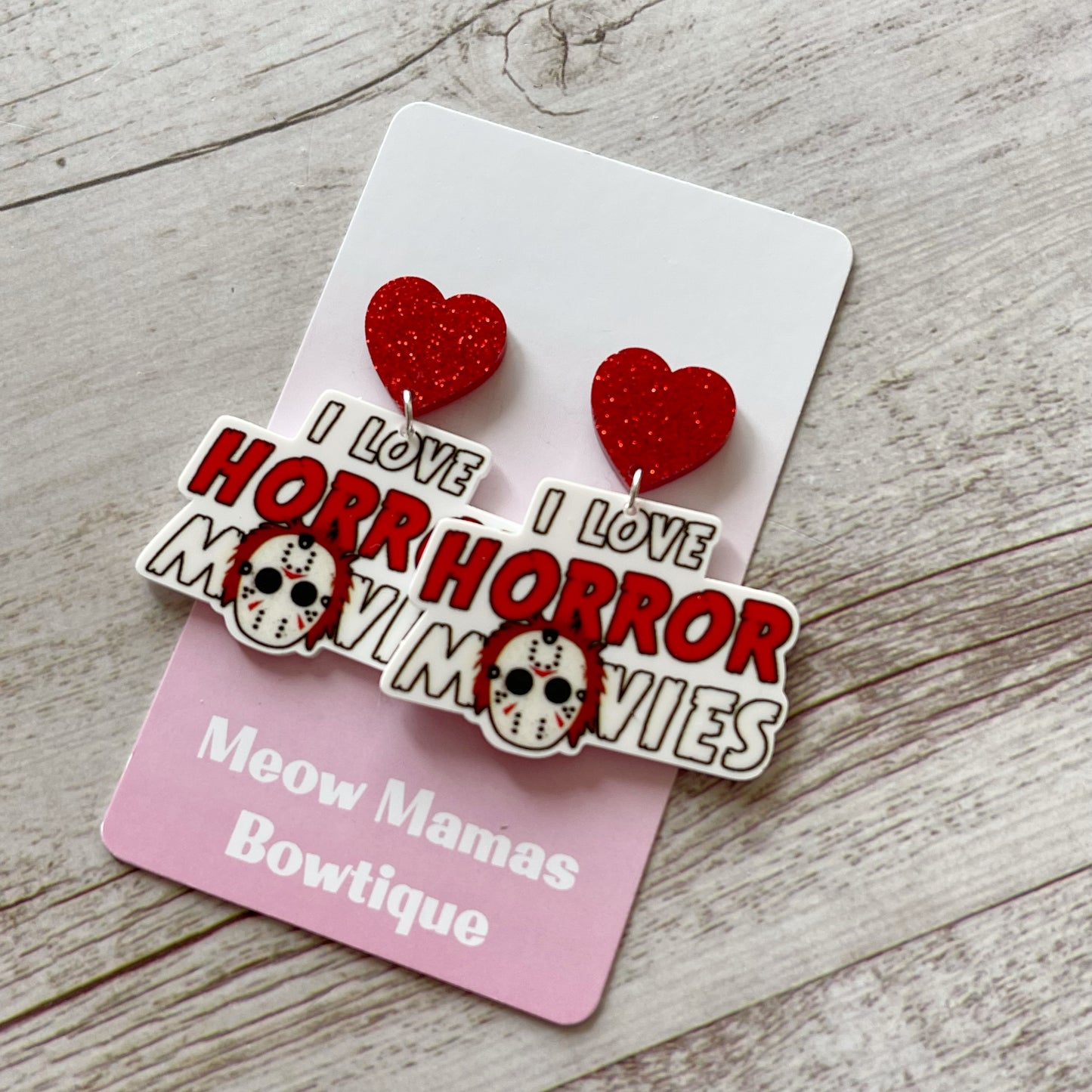 I heart horror movies dangles