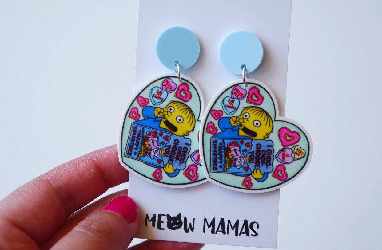 Choo Choo choose me dangle earrings