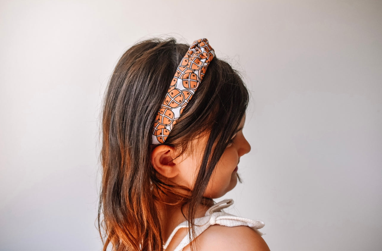 Hot cross bun Top Knot hard headband