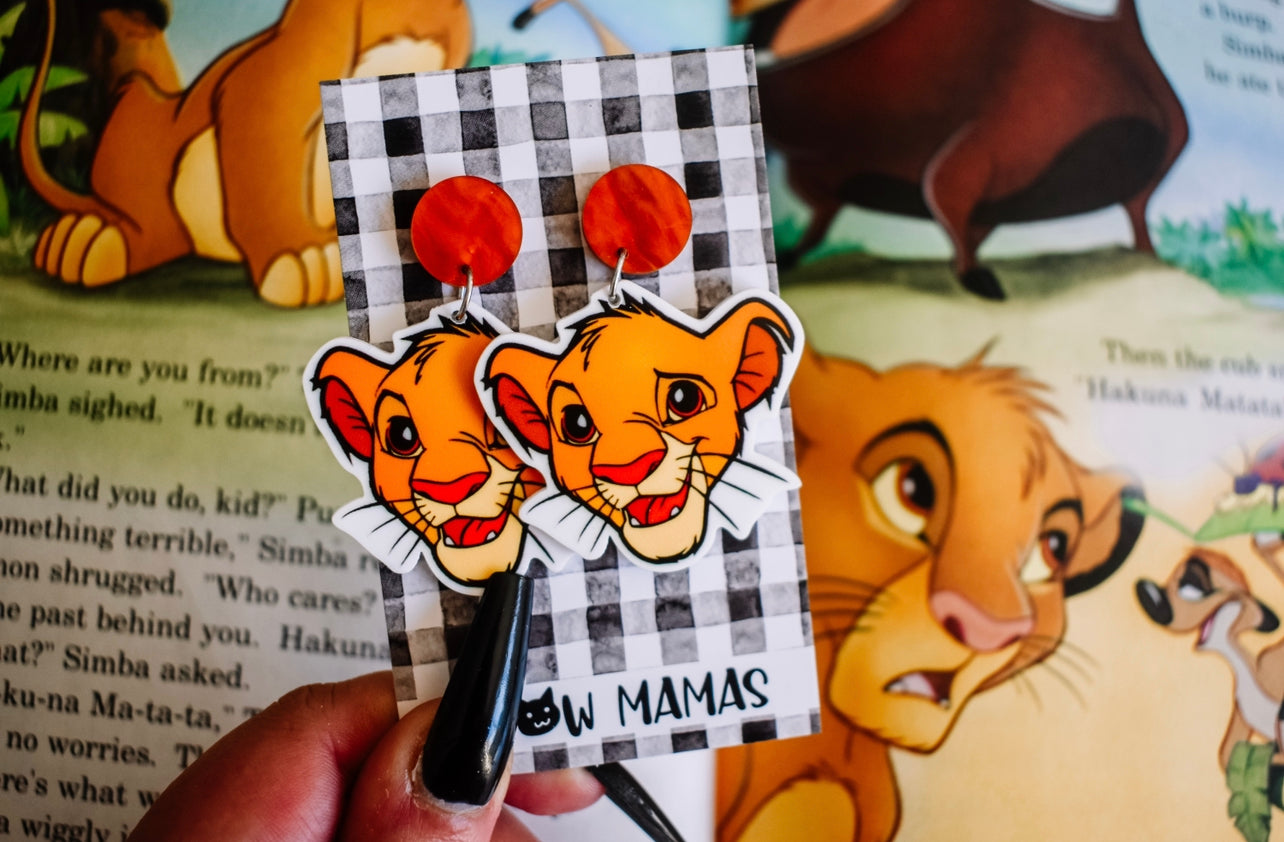 Mighty king dangle earrings