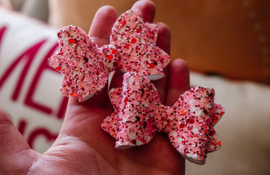 Candy cane glitter pigtails