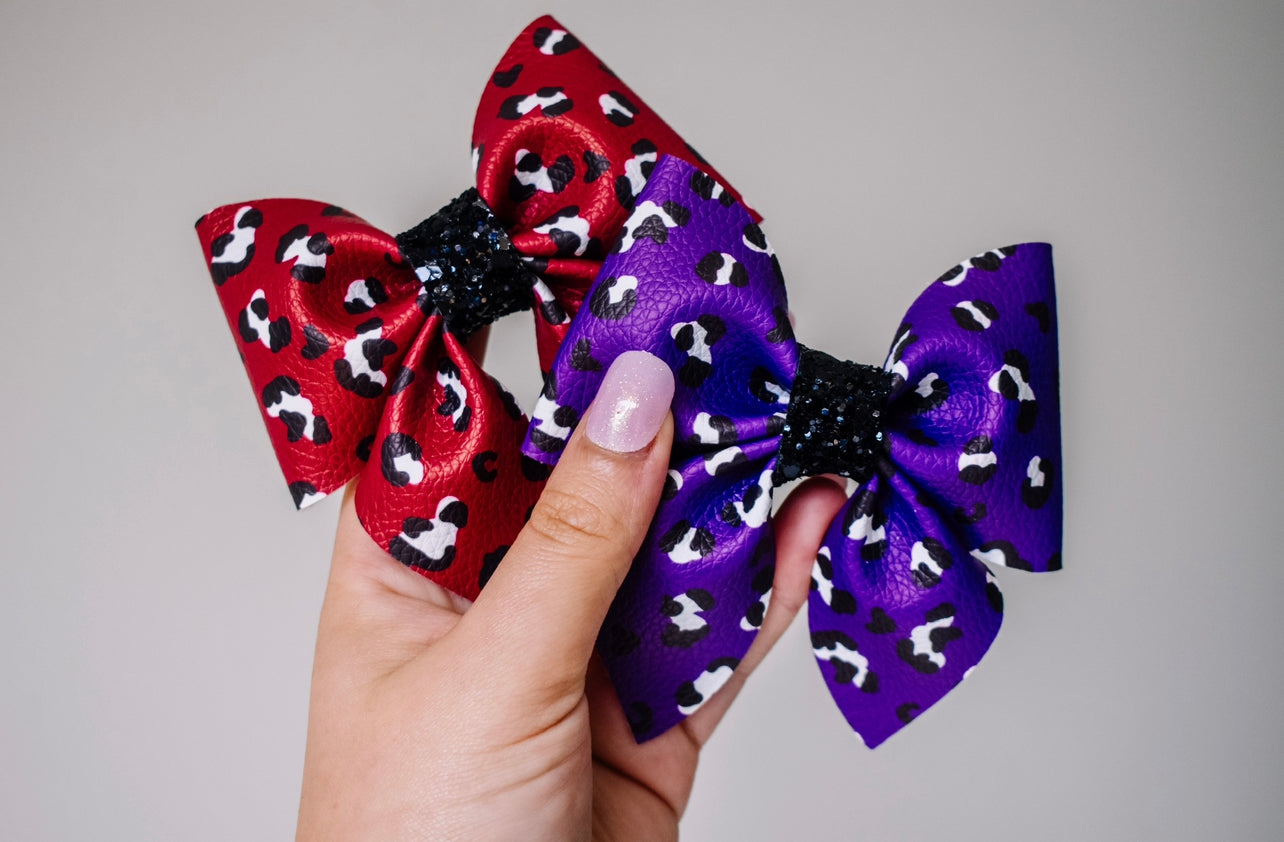 Rockabilly leopard sailor bow