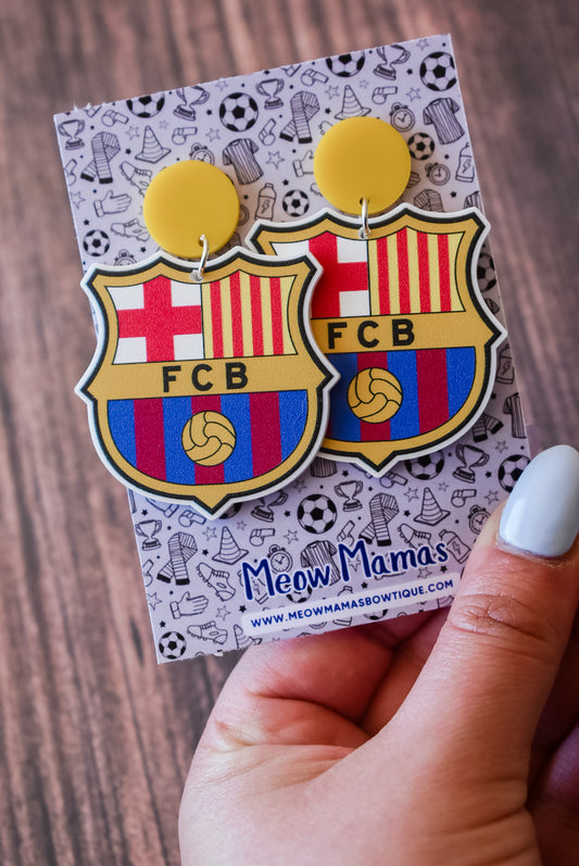 F.C Barcelona earrings