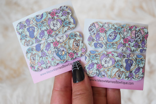 Heeler squiggle snap clip set