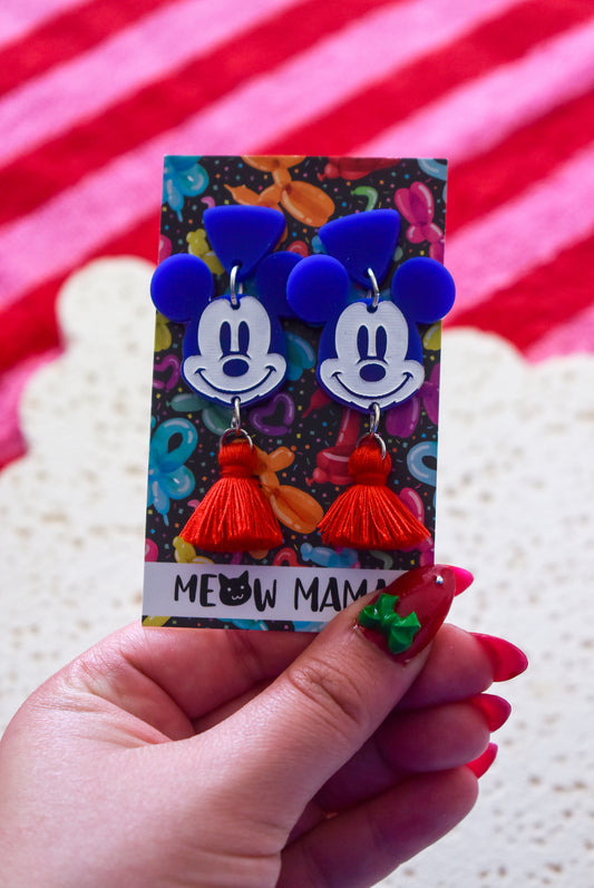 Cruisin Mouse tassel dangle earrings